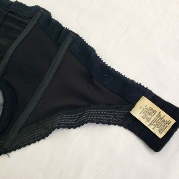 Vintage Y2K Vasserette 34B Low Back Strapless Bustier Black VGUC - Picture 8 of 11